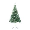 vidaXL kunstigt juletr&aelig; med lys og kugles&aelig;t 180 cm 564 grene
