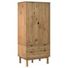 vidaXL t&oslash;jskab OTTA 76,5x53x172 cm massivt fyrretr&aelig;