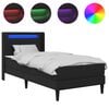 vidaXL Sengeramme med madras 90 x 190 cm Sort