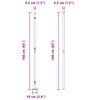 vidaXL Hegnssøjler 13 pcs Sølv Ø32mm 160 cm Galvaniseret stål