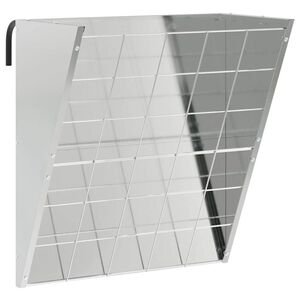 vidaXL Hængende Hø Foderhus Sølv 61 x 33 x 66 cm Galvaniseret stål
