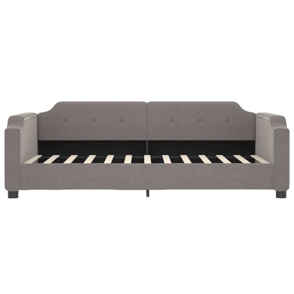 vidaXL daybed 90x200 cm stof gr&aring;brun