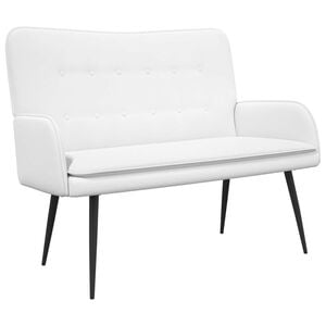 vidaXL 2-personers sofa Hvid 115 x 61 x 87 cm Stof