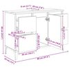 vidaXL underskab til håndvask 80x33x60 cm konstrueret træ sort