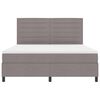 vidaXL Box spring seng med madras med LED Gr&aring;brun 180 x 200 cm Stof