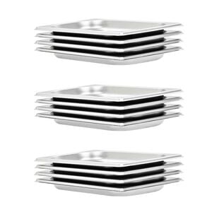 vidaXL gastronorm beholder 12 stk. GN 1/4 20 mm rustfrit st&aring;l