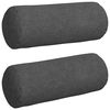vidaXL Bolsterpuder 2 pcs M&oslash;rkegr&aring; &Oslash; 15 x 40 cm Velourstof