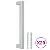 vidaXL skabsh&aring;ndtag 20 stk. 160 mm rustfrit st&aring;l s&oslash;lvfarvet