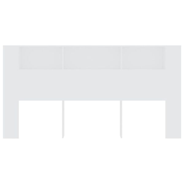 vidaXL sengegavl med opbevaring 200x18,5x104,5 cm hvid