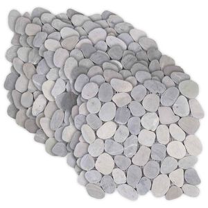 vidaXL Pebble Fliser Gr&aring; 30 x 30 cm Flod Pebble