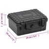 vidaXL transportabel flightcase 24x19x11 cm PP sort