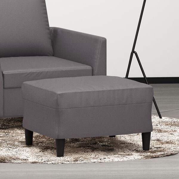 vidaXL fodskammel 60x50x41 cm kunstlæder grå