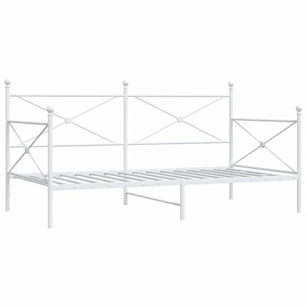 vidaXL daybed uden madras 100x190 cm stål hvid