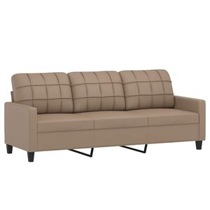 vidaXL 3-personers sofa 180 cm kunstl&aelig;der cappuccino