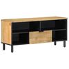 vidaXL tv-bord 100x33x46 cm massivt mangotr&aelig; brun