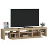 vidaXL tv-bord med LED-lys sonoma-eg 200x36,5x40 cm