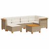 vidaXL sofas&aelig;t til haven 7 dele med hynder polyrattan beige