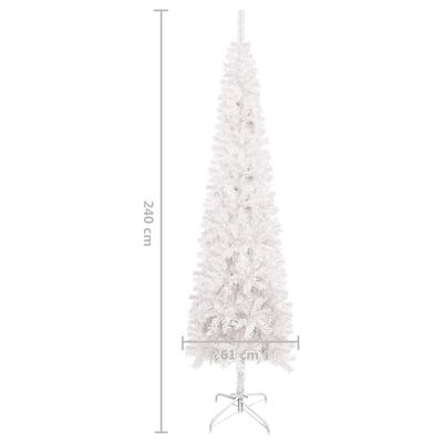 vidaXL smalt juletræ 240 cm hvid