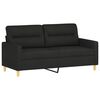 vidaXL 2-personers sofa med pyntepuder 140 cm stof sort