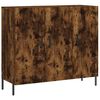 vidaXL skab 90x34x80 cm konstrueret tr&aelig; r&oslash;get egetr&aelig;sfarve
