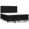 vidaXL kontinentalseng med madras 160x200 cm stof sort