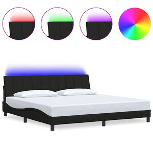 vidaXL sengeramme uden madras Hanko 200x200 cm stof sort