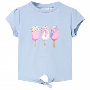 vidaXL T-shirt til b&oslash;rn str. 128 bl&aring;