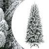 vidaXL kunstigt juletr&aelig; med sne 210 cm PVC og PE