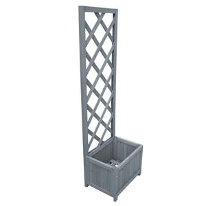 vidaXL plantekasse med espalier 40x30x135 cm massivt fyrretr&aelig;