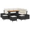 vidaXL Havesofa S&aelig;t 9 stk. Sort polyrattan