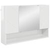 vidaXL Spejlskab H&oslash;j gloss hvid 80 x 17 x 55 cm Konstrueret tr&aelig;