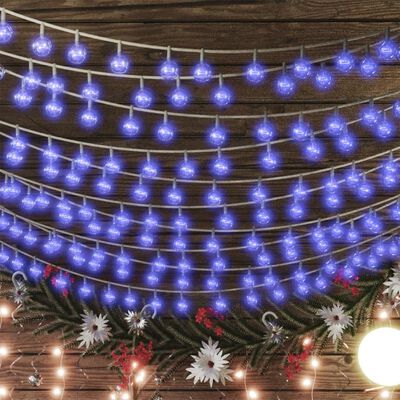 vidaXL fairy lights-lyskæder 40 m 400 LED'er 8 funktioner blå