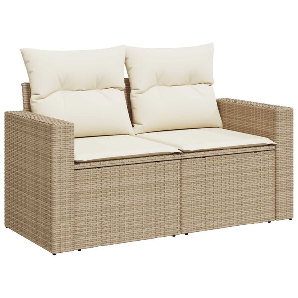 vidaXL Havesofa S&aelig;t 8 pcs Beige polyrattan