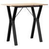 vidaXL spisebord 80x50x75 cm Y-stel massivt fyrretr&aelig; og st&aring;l