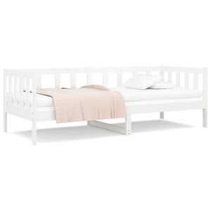 vidaXL daybed uden madras 90x190 cm massivt fyrretr&aelig; hvid