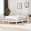 vidaXL sengeramme 150x200 cm King Size massivt tr&aelig; hvid