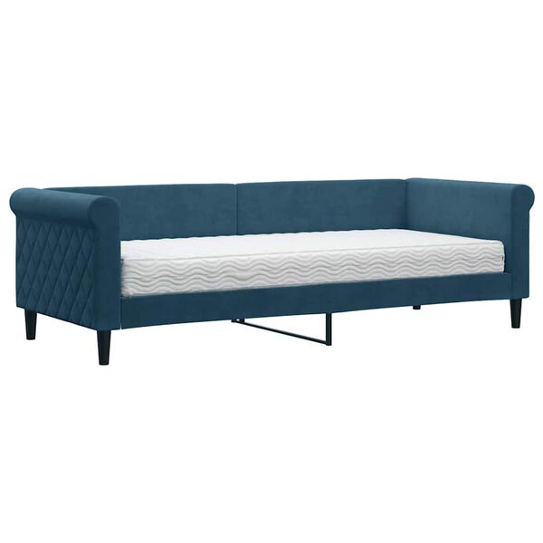 vidaXL daybed med madras 80x200 cm velour bl&aring;