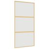 vidaXL skyded&oslash;r 102,5x205 cm matteret sikkerhedsglas aluminium gylden