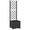 vidaXL haveplantekasse med espalier sort 40x40x136 cm PP