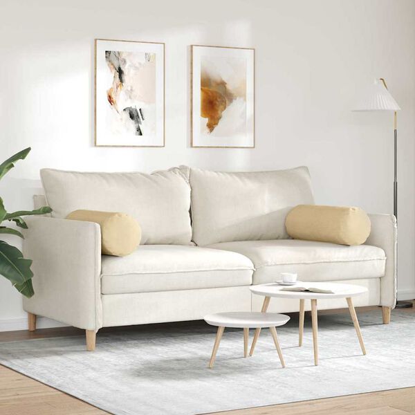 vidaXL Bolsterpuder 2 pcs Gr&aring;gr&oslash;n &Oslash; 25 x 70 cm Velourstof