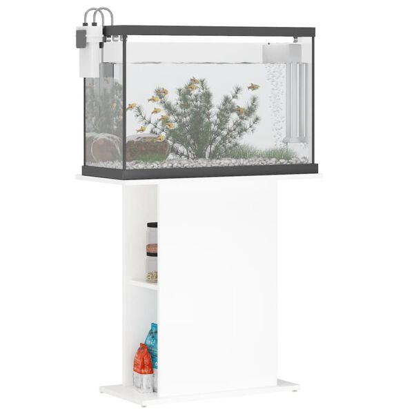 vidaXL akvariestativ hvid 75x36x72,5 cm konstrueret træ