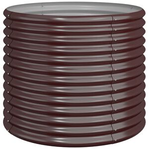 vidaXL plantekrukke 80x80x68 cm galvaniseret st&aring;l brun