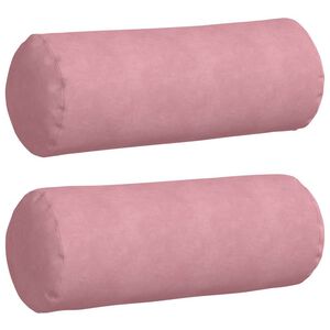 vidaXL Bolsterpuder 2 pcs Lyser&oslash;d &Oslash; 25 x 70 cm Velourstof