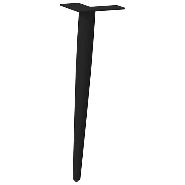 vidaXL sofabordben konisk form 4 stk. sort 42-43 cm stål