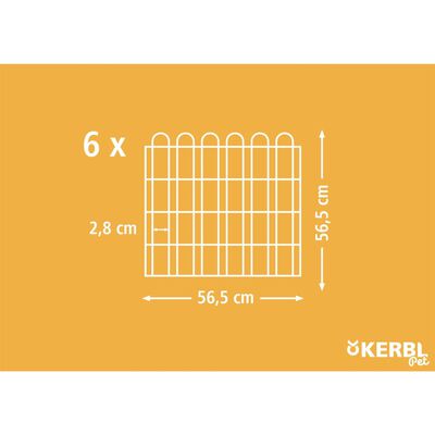 Kerbl udendørs indhegning til små dyr sekskantet 56,5x56,5 cm krom
