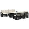 vidaXL Havesofa S&aelig;t 8 stk. Sort 55 x 55 x 37 cm polyrattan
