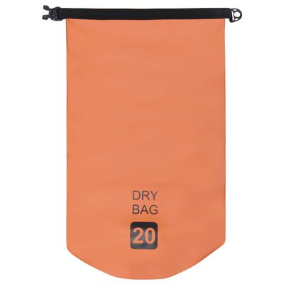 vidaXL vandtæt tørpose 20 l PVC orange