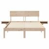 vidaXL Sengestel med hovedg&aelig;rde Brun 120 x 190 cm Massiv fyrretr&aelig;
