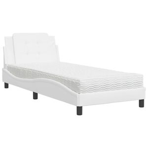 vidaXL seng med madras Zadar 80x200 cm kunstl&aelig;der hvid