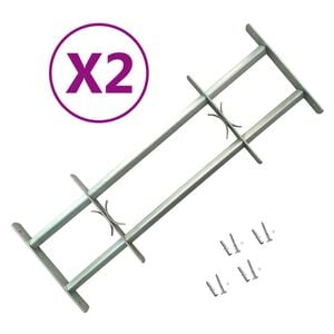 vidaXL just&eacute;rbart sikkerhedsgitter til vinduer 2 stk. 1000-1500 mm